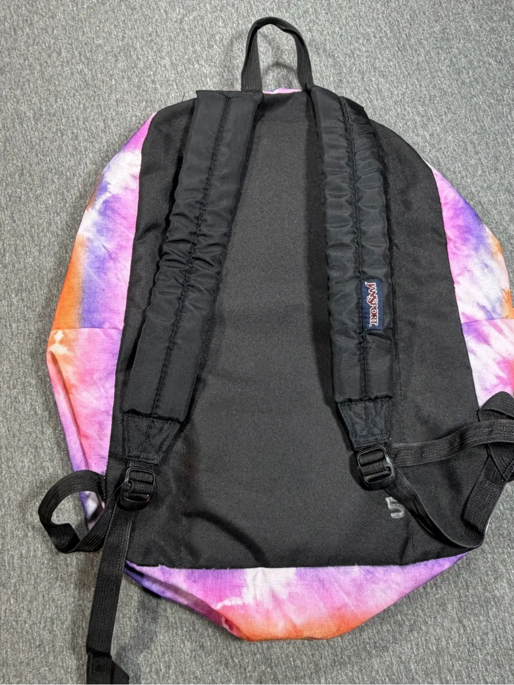 Jansport Tie-Dye Backpack in Orange, Purple & Pink T501